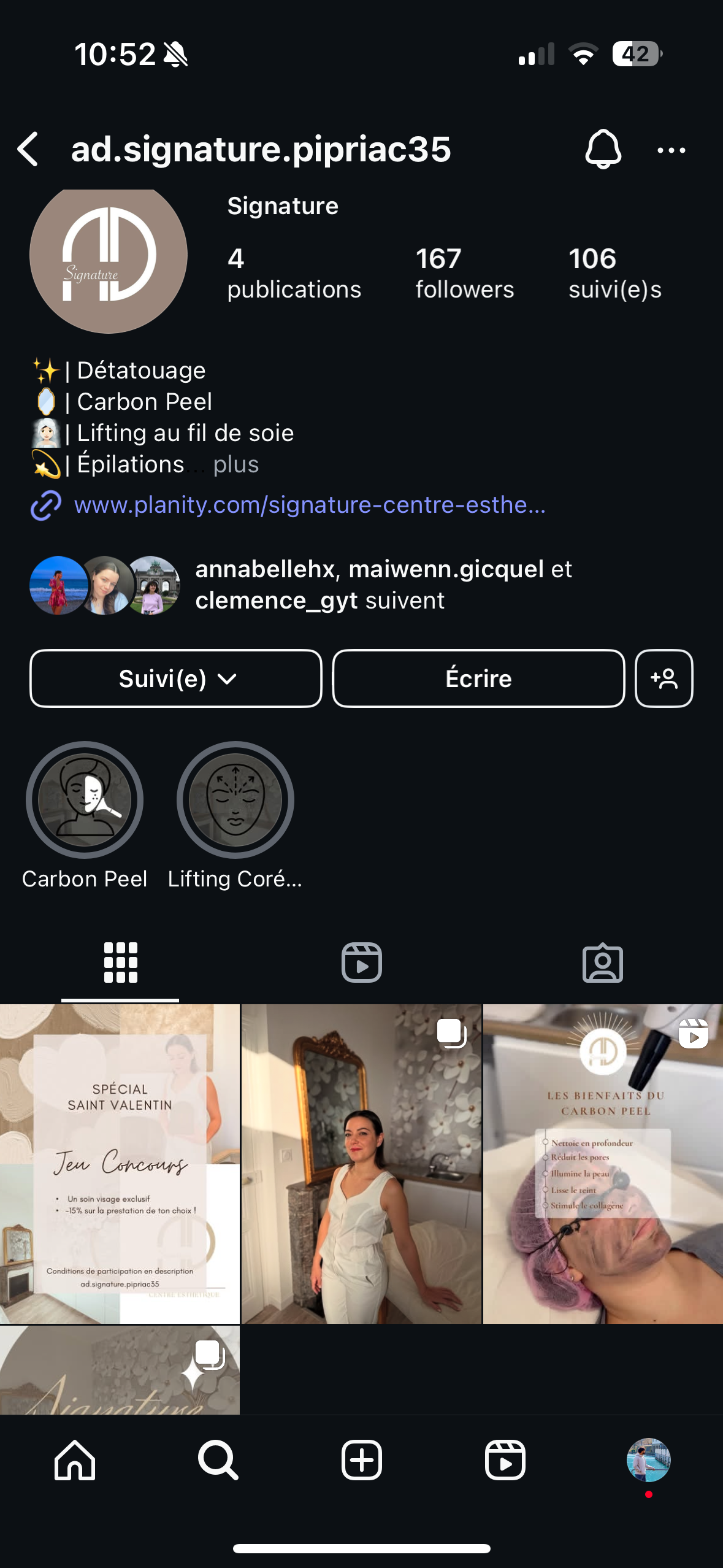 Compte Instagram
